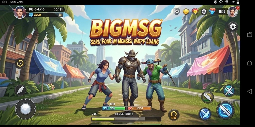Tampilkan gameplay seru BIGMSG yang penuh warna dan tantangan.