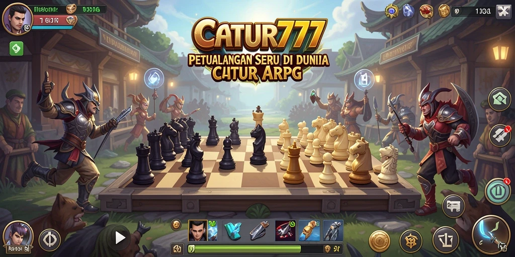 Tangkapan layar utama menunjukkan pertempuran seru dalam <strong>CATUR777</strong> di dunia ARPG.