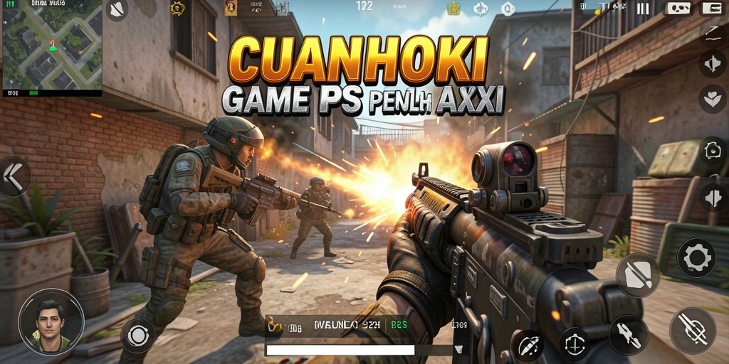 Tangkapan layar CUANHOKI menampilkan pertempuran seru dalam gameplay FPS.