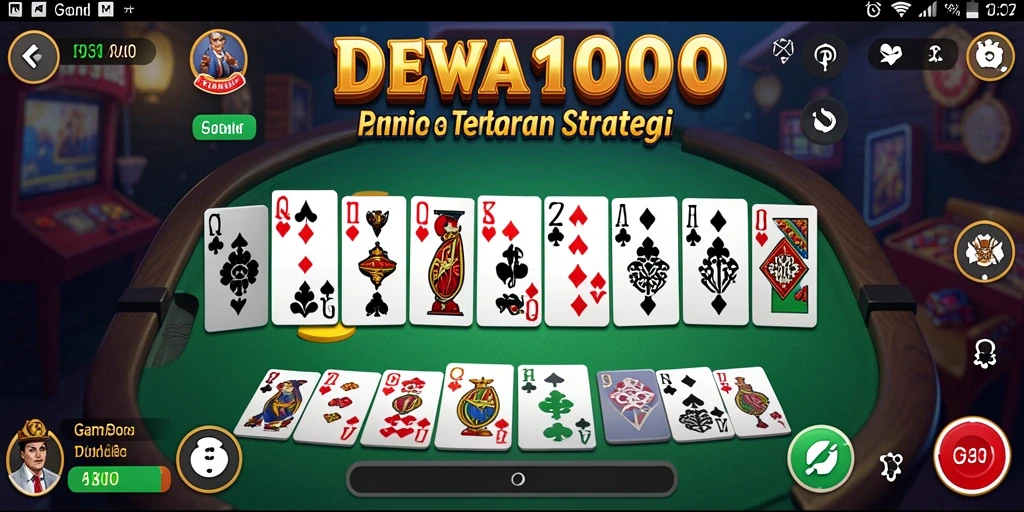 Tangkapan layar utama DEWA1000 menampilkan keseruan bermain Domino.
