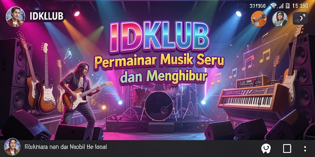 Screenshot gameplay IDKLUB menampilkan serunya bermain musik.