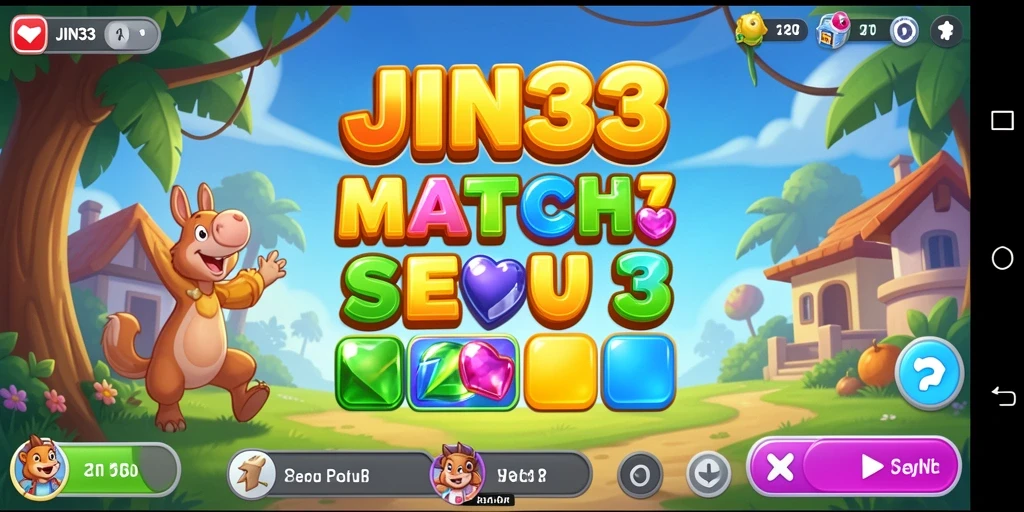Tampilan gameplay yang penuh warna dalam JIN33.