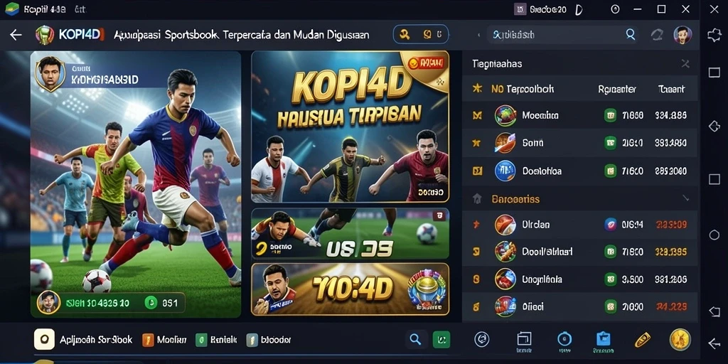 Tampilan menarik dan fungsi taruhan yang mudah pada KOPI4D.