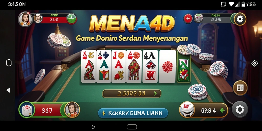 Tampilan menarik dari gameplay Domino MENARA4D.