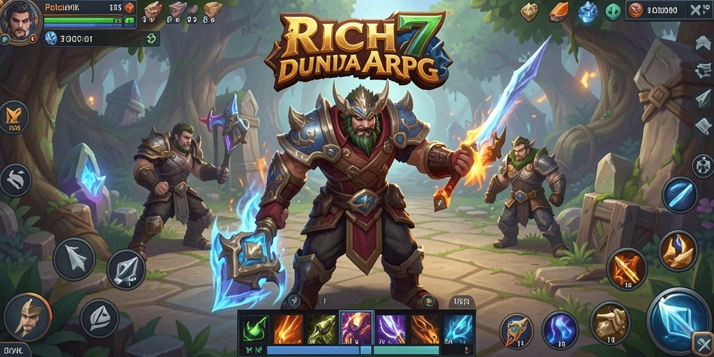 Tampilan gameplay menarik dalam RICH7 yang mendebarkan.
