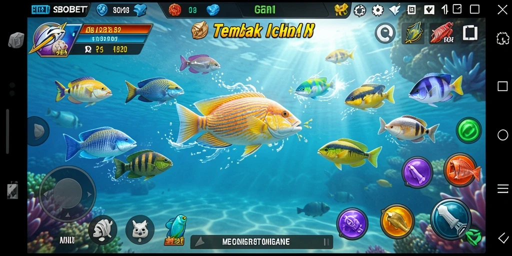 Gameplay SBOBET yang seru dengan berbagai jenis ikan untuk ditangkap.