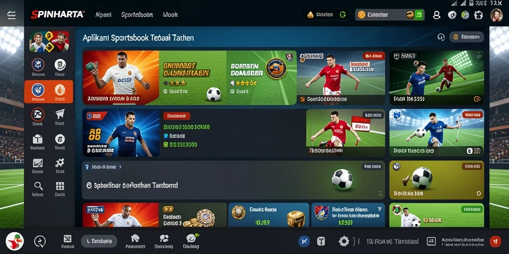 Tampilan gameplay menarik dari aplikasi Sportsbook SPINHARTA.