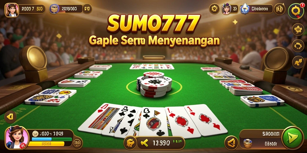 Tampilan seru dari gameplay Gaple di SUMO777.